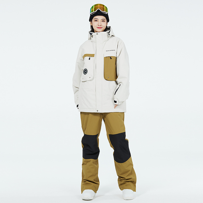 Picture of Women's Ski Suit Men's Winter Outdoor Windproof Waterproof Warm Thickened New Arrival Snowboard Double Ski Suit