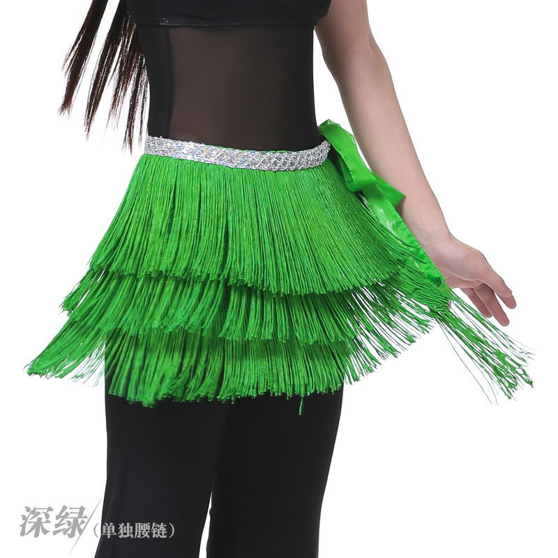 Picture of Dancer three-layer tassel waist chain belly dance waist chain belly dance tassel hip towel tassel belt wholesale