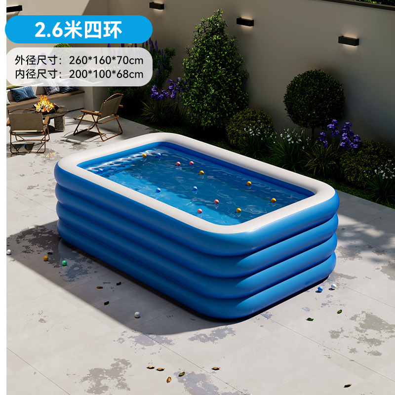 Picture of PVC Kids Inflatable Swimming Pool Home User Outside Large Family Pool Thickened Plastic Baby Baby Pool