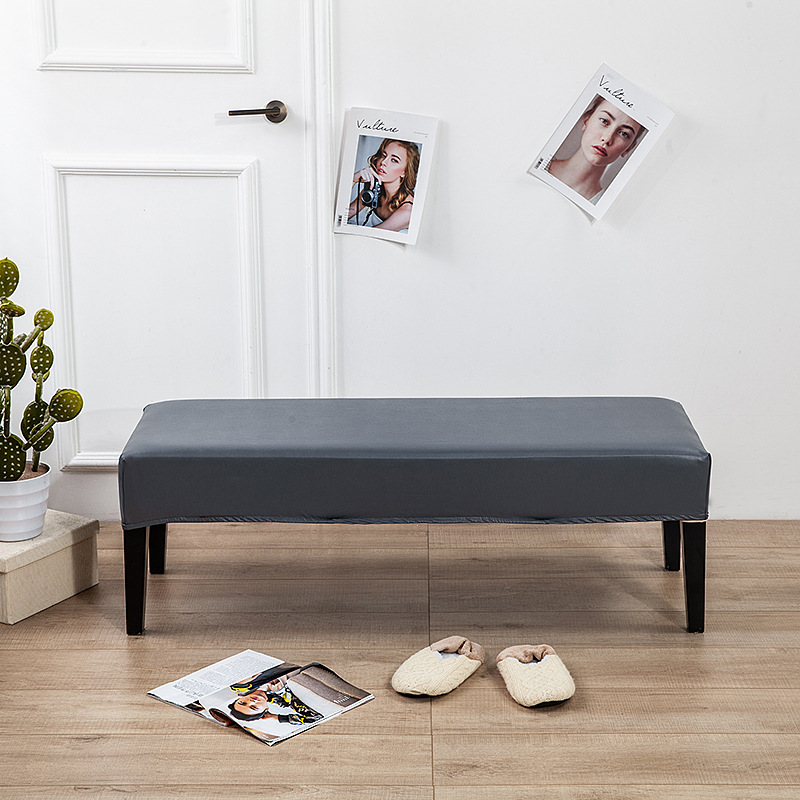 Picture of Long Stool Cover Cross-border Piano Elastic Thickened Leather Long Leather Stool Cover Household Hotel Shoe Changing Sitting Stool Cover