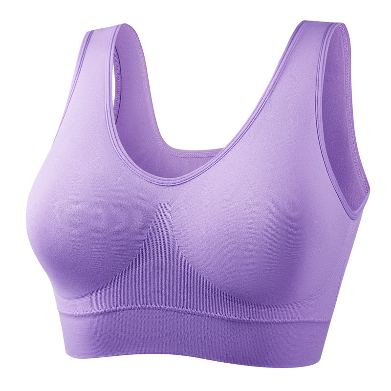 Picture of Zero binding underwear plus size yoga shockproof sports bra wireless seamless one-piece bra female foreign trade Wholesale