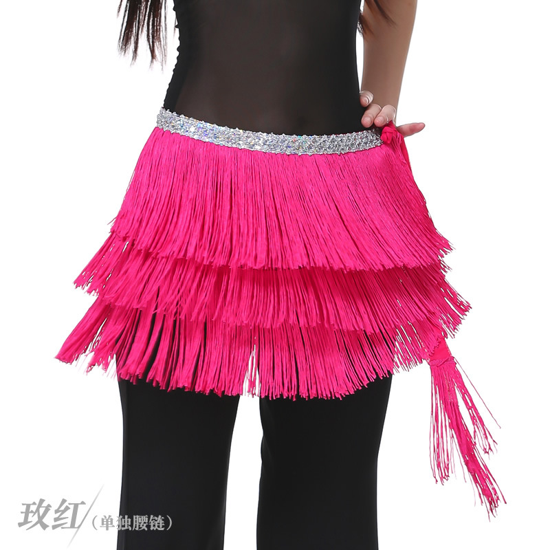 Picture of Dancer three-layer tassel waist chain belly dance waist chain belly dance tassel hip towel tassel belt wholesale