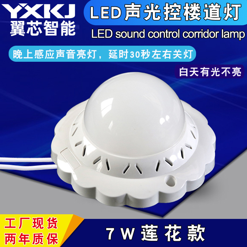Picture of Voice-Activated Light Led Sound and Light Control Corridor Light Corridor Super Bright Over-Sensitive Light Radar Ceiling Light Light Source
