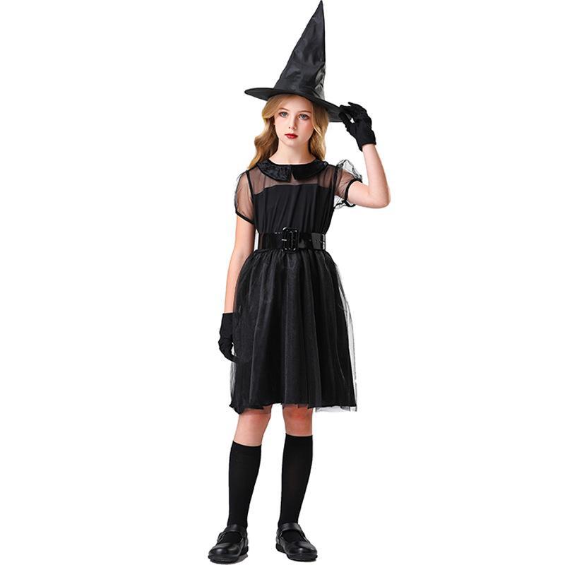 Picture of Foreign Trade European and American Halloween Children's dress Cos Witch Clothes Cosplay suit Stage Performance Clothes