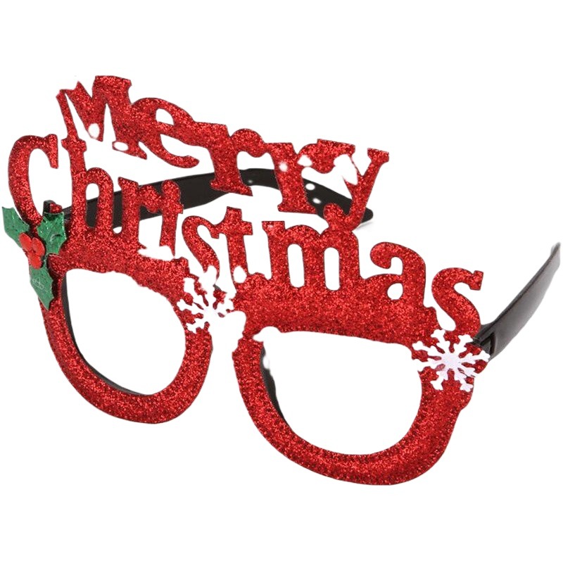 Christmas Holiday Decorations Christmas Glasses Adult Children Glasses Frame Christmas Party Annual Meeting Jewelry Props