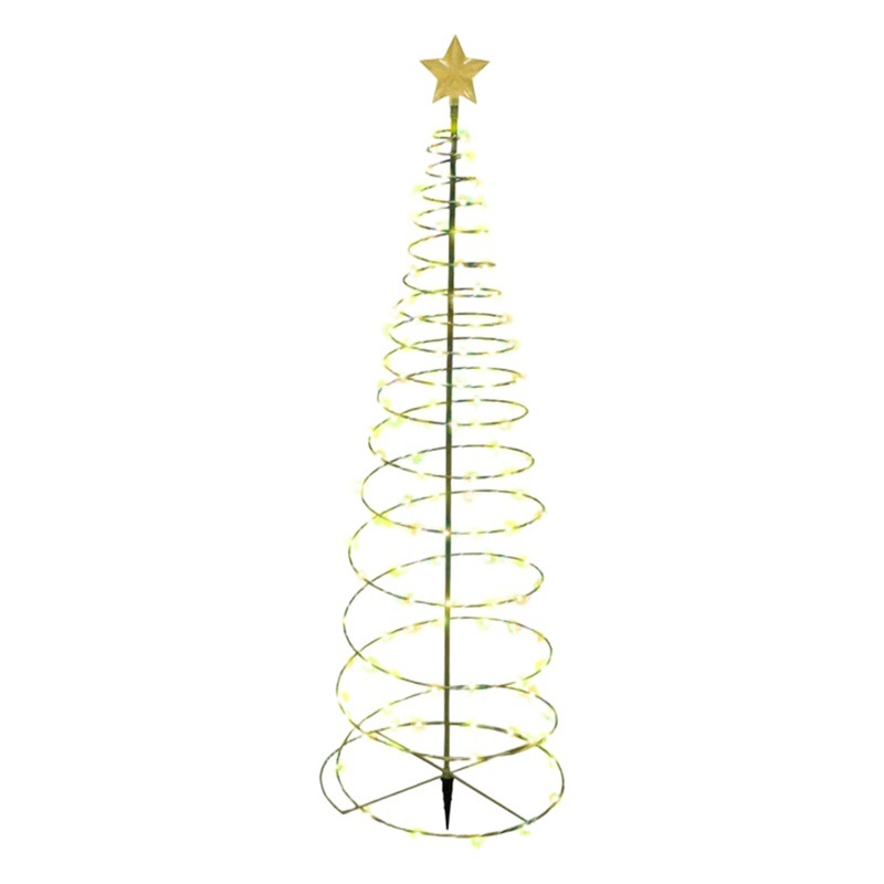 Cross-border explosions Christmas garden lights string stars Christmas tree decoration lights LED solar Christmas tree