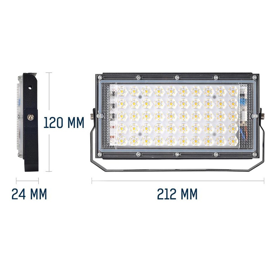 Led12V Low Voltage Floodlight Outdoor Waterproof 50W Clip Floodlight Outdoor Stall Lighting Cross-Border Supply