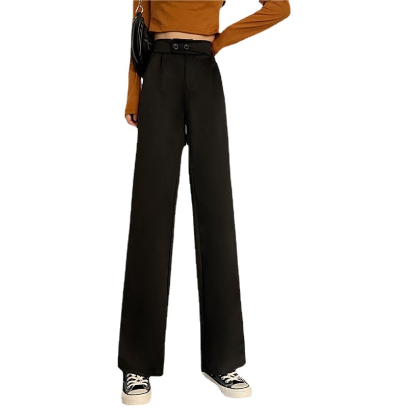 Picture of Wide leg pants women's 2023 autumn new Korean version of high waist drape suit pants retro student casual pants women's wholesale