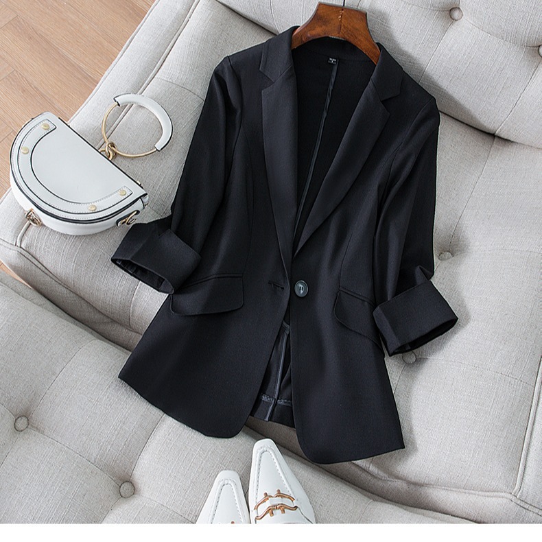 Picture of Small Suit Jacket Women's Three-Quarter Sleeve Spring and Summer New Korean Style Slim Fit Suit Women's Top