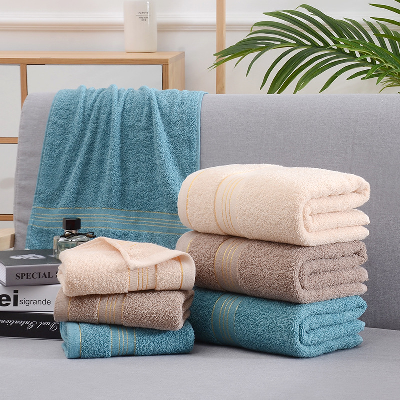 Gold Silk Cut off pure cotton bath towel 70*140 soft absorbent home dormitory bath couple bath towel large towel wholesale