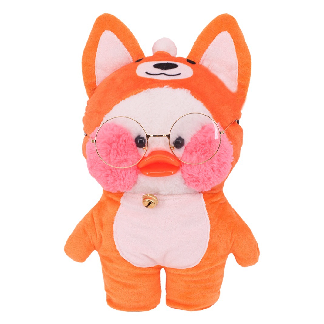 Picture of New Hyaluronic Acid Duck Doll Accessories Cute Animal Siamese Clothes Yellow Duck Plush Toy Birthday Gift