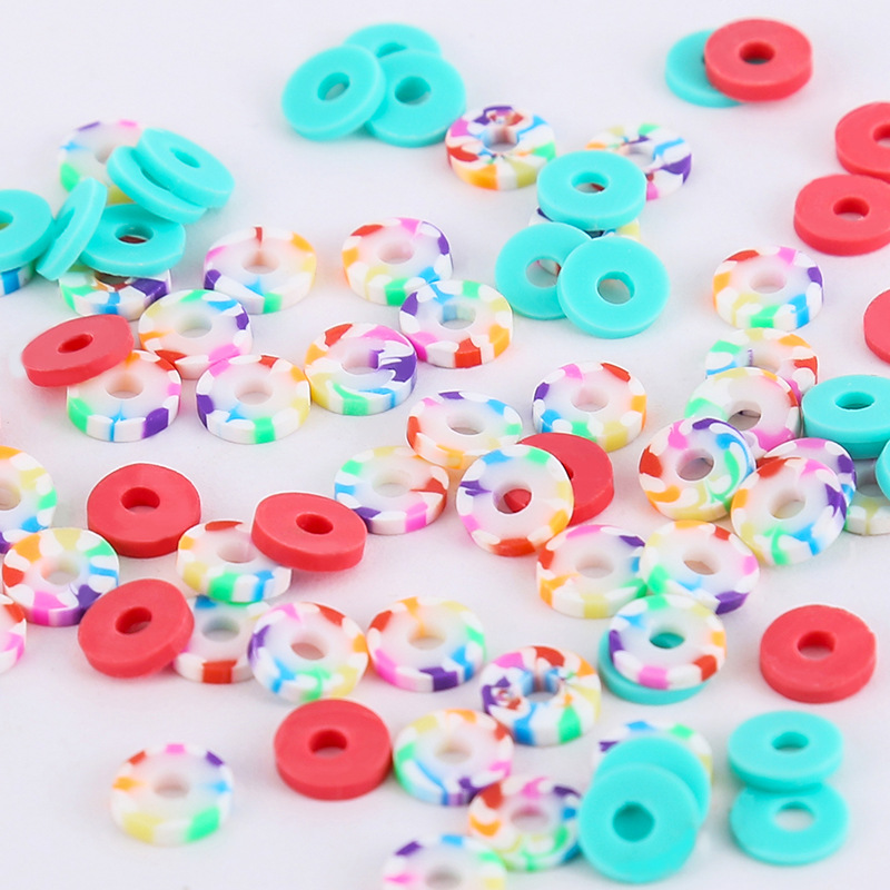 Picture of Jewelry Accessories Color Soft Ceramic Beaded Handmade diy Handmade Material Bracelet Necklace Bracelet Bead Spacer
