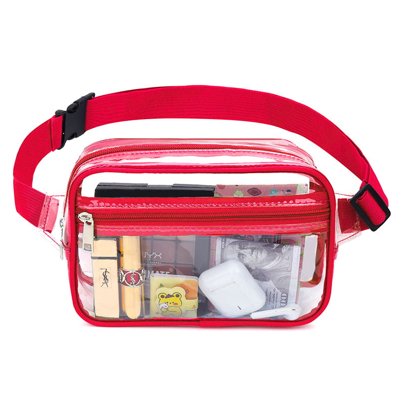 Picture of Cross-border Hot Selling PVC Transparent Waist Bag Creative Outdoor Sports Waterproof Waist Bag Wash Bag Visual Portable Storage Bag