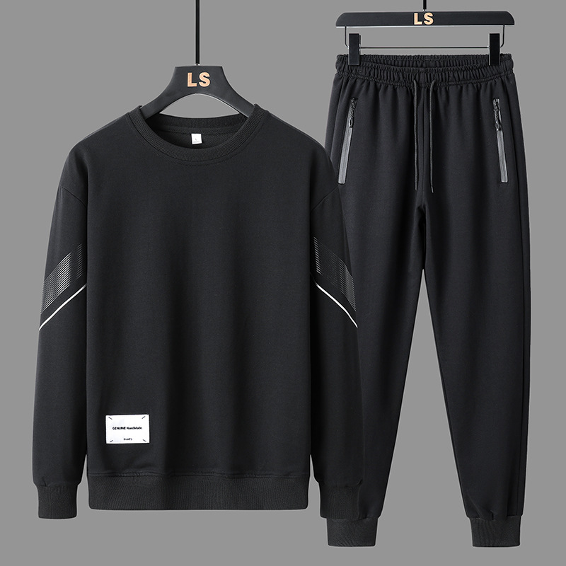 Autumn Spring and Autumn New Sports Suit Men's Fashion Sweater Sports Suit Casual Top Sweatshirt Two-Piece Set