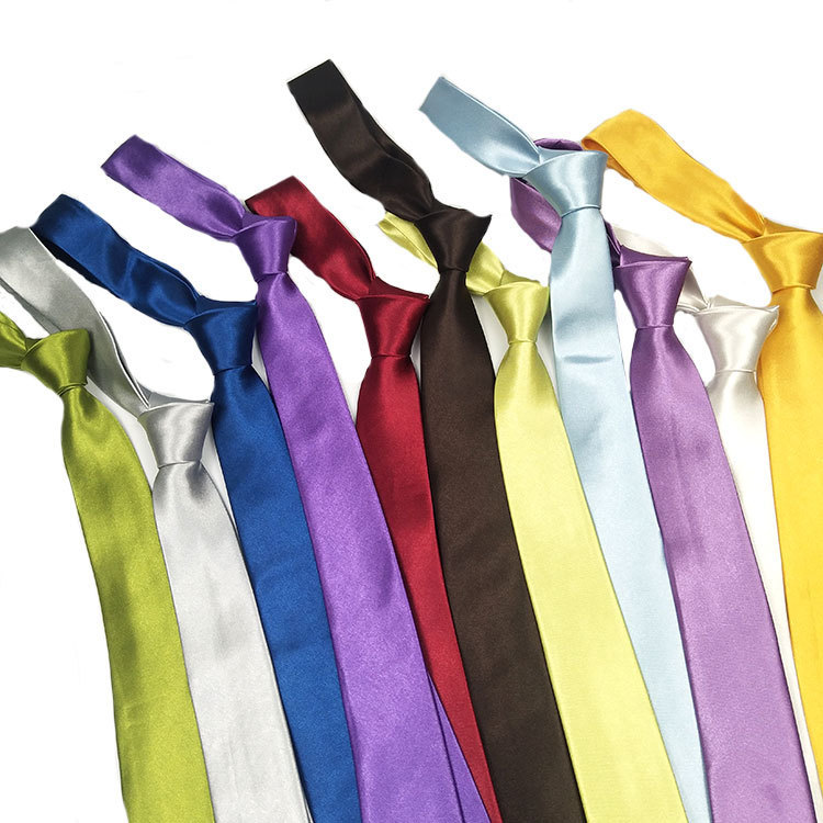 5cm Korean solid color narrow tie student tie monochrome business tie men's tie color multi-choice