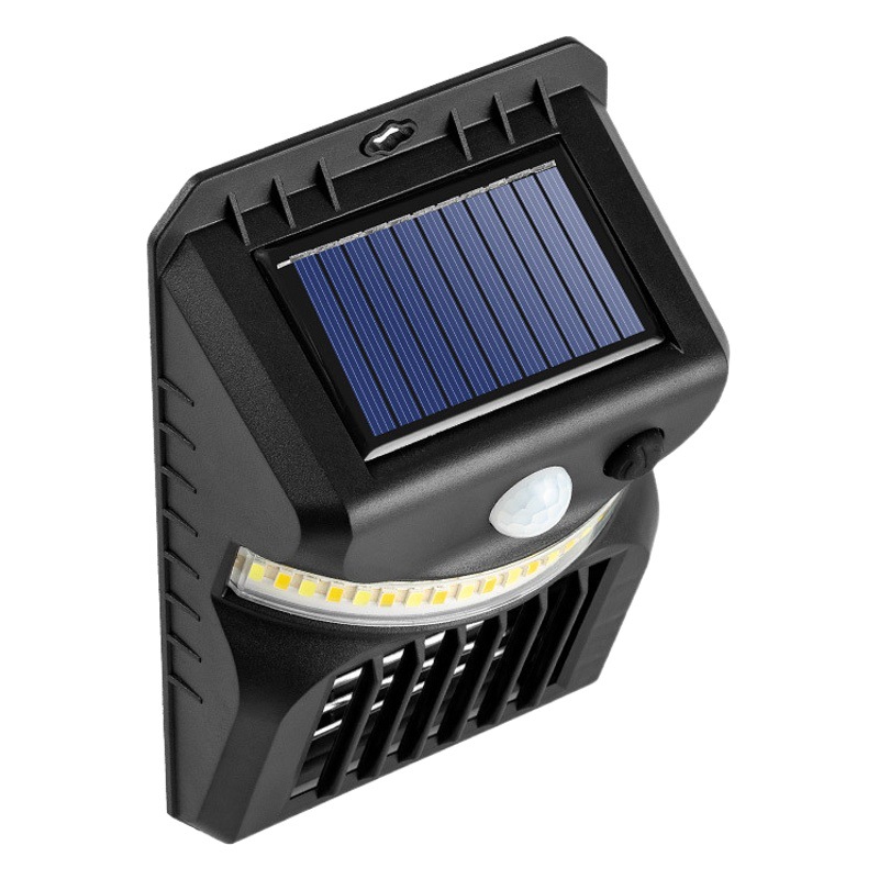 Cross-border new LED solar wall lamp mosquito lamp function human intelligent induction outdoor courtyard wall lamp