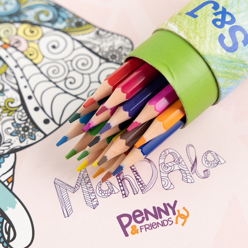 Picture of Plastic wood-free color pencil brush barrel student art painting color pencil wholesale