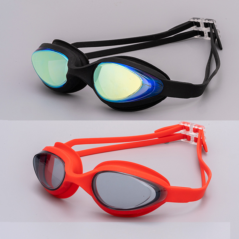 Silicone adult swimming goggles wholesale HD swimming glasses supplies equipment 2025 new waterproof anti-fog swimming goggles