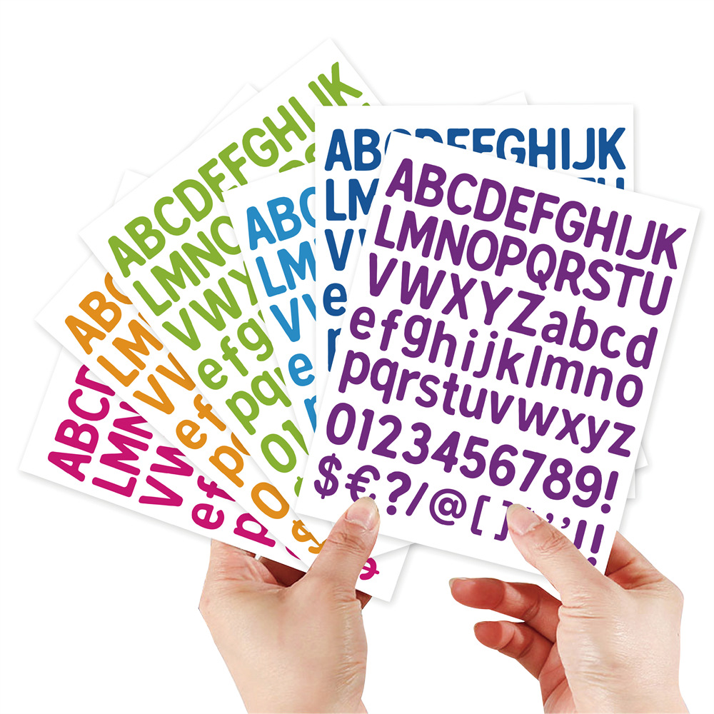 Picture of Amazon TK cross-border diy letters and numbers stickers colorful combination stickers water cup stickers creative index hand account stickers