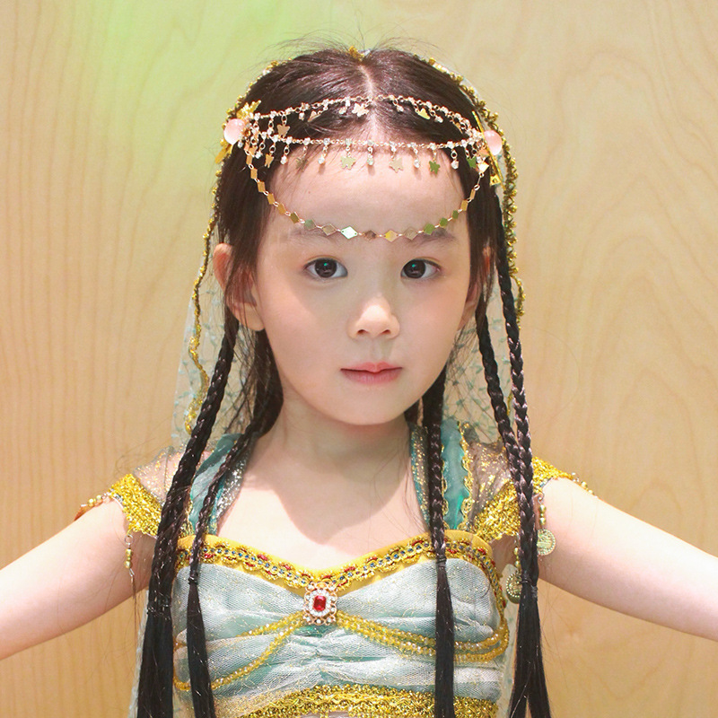 Picture of Forehead Chain New Chinese Style Kidsren's Hair Accessories Girls Han Dynasty Hairpin Ancient Style Hairpin Butterfly Tassel Headdress Forehead Chain