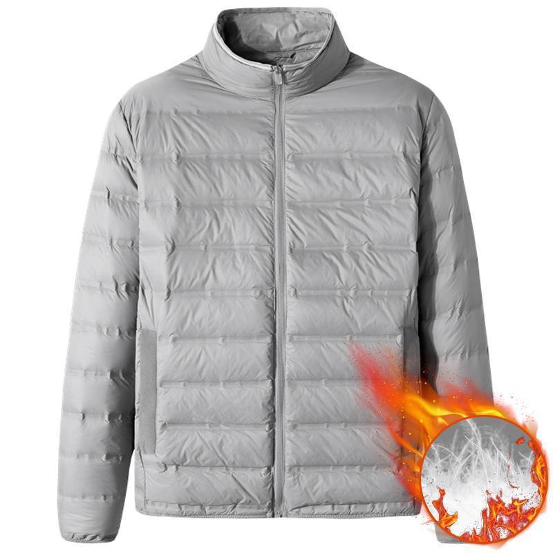 Picture of Fat Man Lightweight Down Cotton-padded Coat Men's Lightweight Thin Plus Size Plus Size 100.00kg Fat Man Down Cotton-padded Coat Fashionable