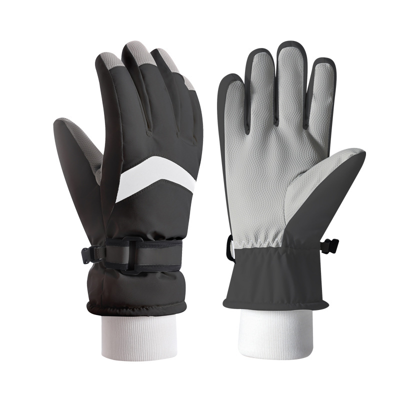 Picture of Adult Ski Gloves with Velvet Lining for Warmth, New Winter Cycling Outdoor Touch Screen Gloves for Men and Women, Factory Direct Sale