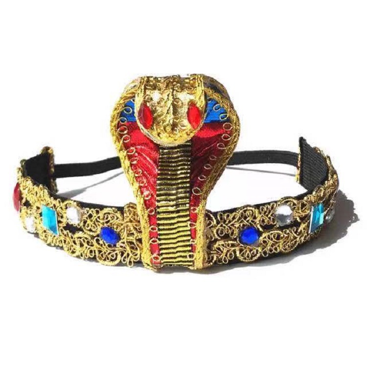 Picture of COSPLAY Halloween Golden Cleopatra Serpentine Headwear Treasure Queen Jewel Headwear Prom Dress Up Props