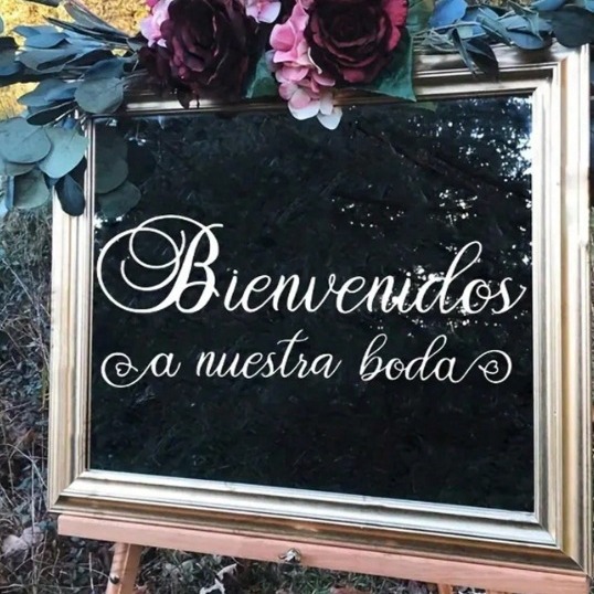 Bienvenidos A nuestra Boda Wedding Stickers Wall Stickers Foreign Trade Personality Wall Stickers Wallpaper