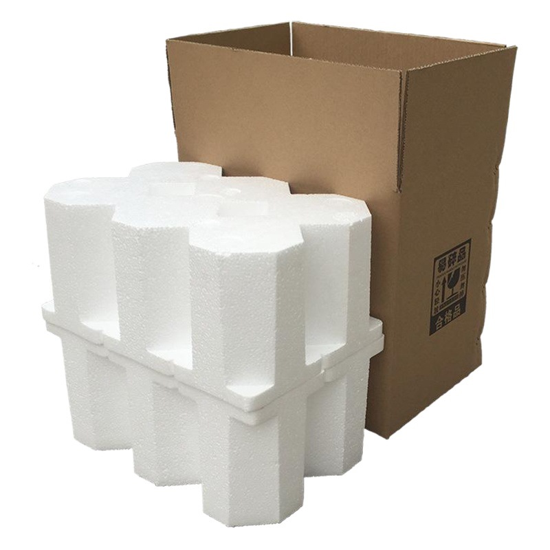 Factory supply red wine foam box 1-12 Pack wine express transportation drop-proof five-layer thick packing box