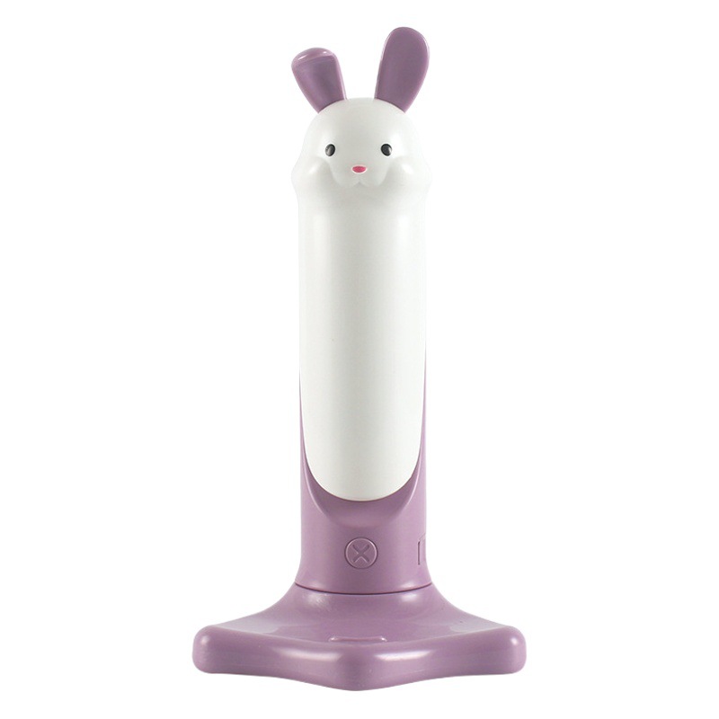 Creative cartoon LED rechargeable table lamp cute rabbit mobile phone bracket night light folding eye protection portable bedside lamp