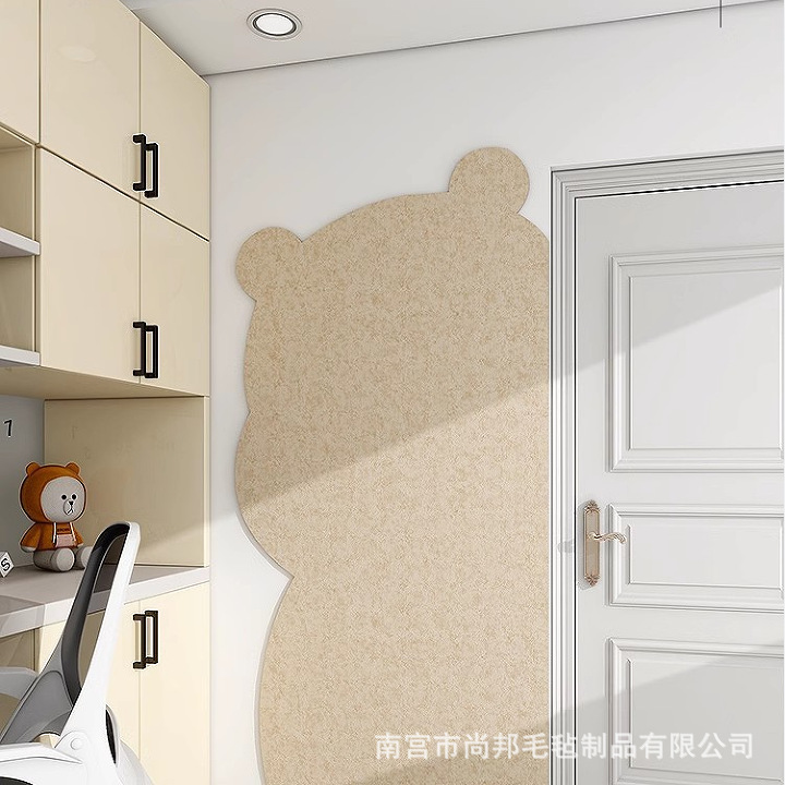 Felt display wall crooked bear creative photo wall works display board manufacturers wholesale installed felt board background wall