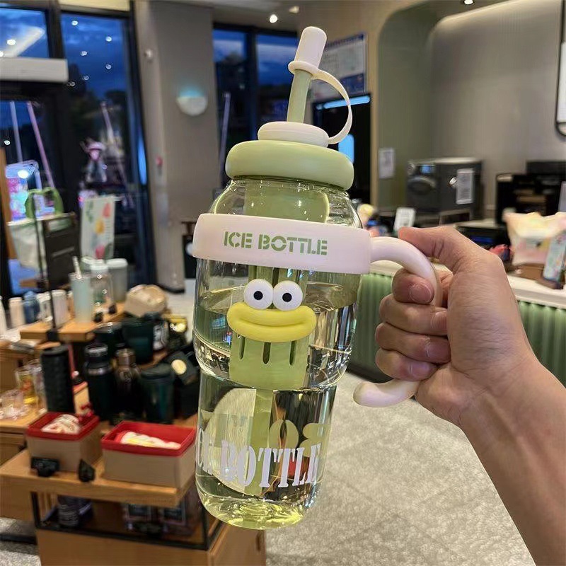 Picture of Net red belly cup high color value large capacity handle cup summer ice cup plastic straw cup 2025 new