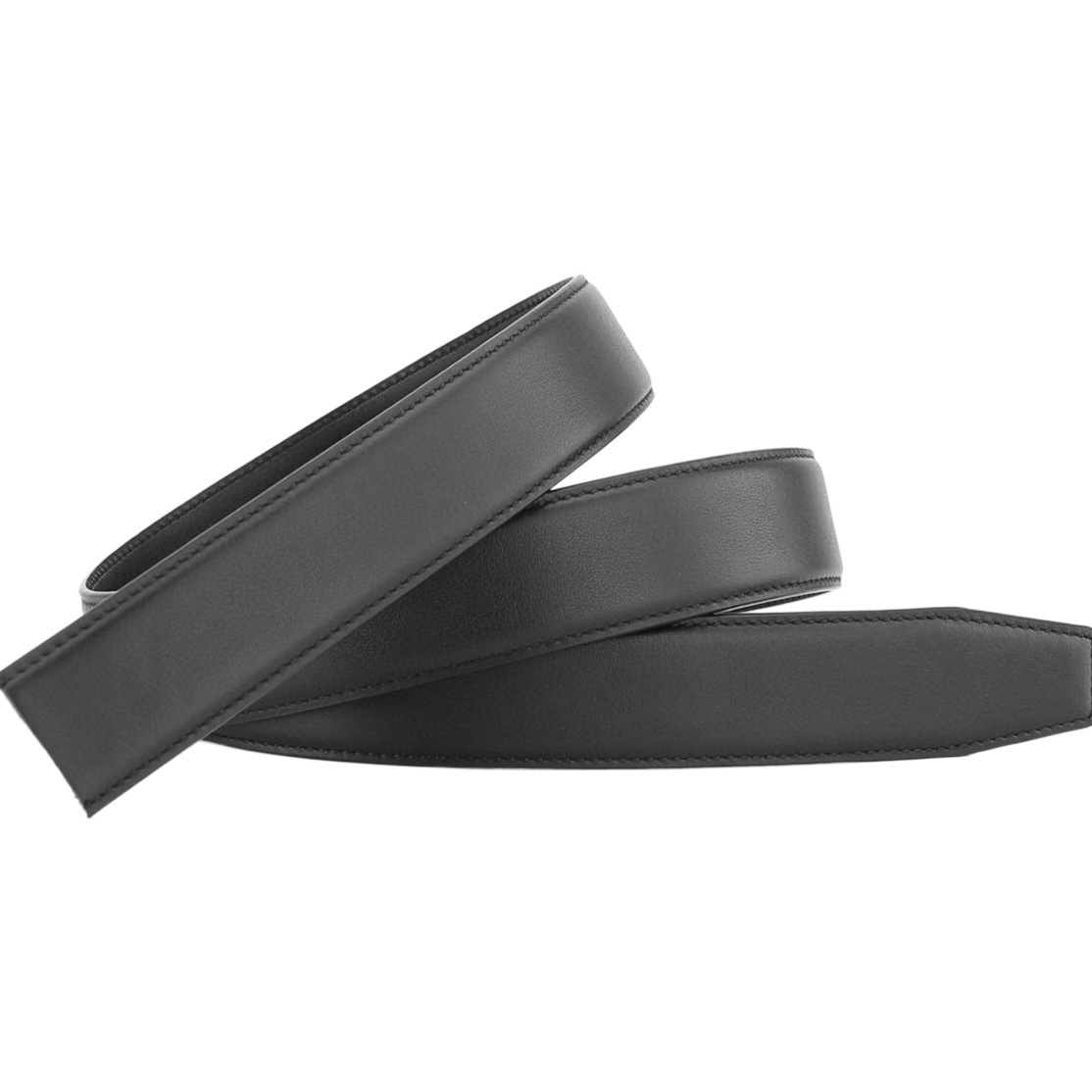 No Headband Men's Genuine Leather First Layer Cowhide Automatic Buckle Automatic Belt Strip Pure Belt 3.4 No Buckle Trendy
