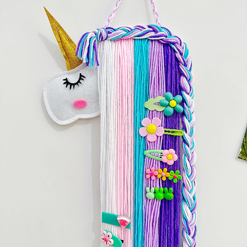 Picture of Rainbow Decoration Ins Unicorn Pendant Home Kidsren's Room Decoration Pendant Hand-Woven Rainbow Pendant Wall Decoration