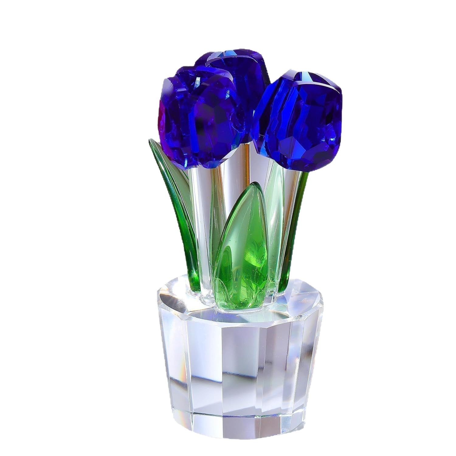 Picture of Cross-Border Best-Selling Tulip Crystal Crafts Ornaments Manufacturers Wholesale Home Living Room Desktop Flower Decoration