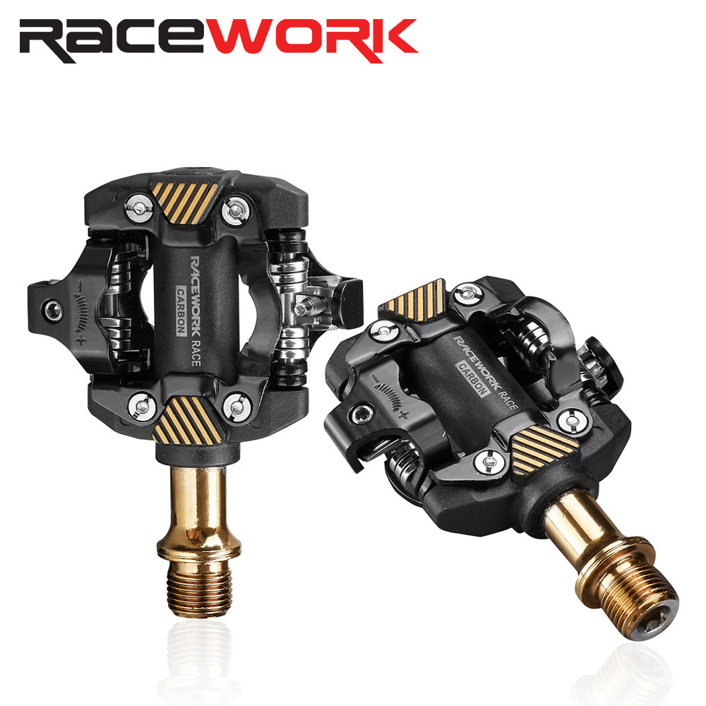 Picture of RACEWORK mountain bike lock pedal bicycle self-locking pedal ultra light DU bearing SPD pedal M8100 pedal