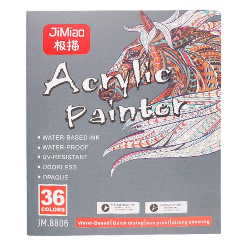 Double-Ended Acrylic Marker Soft-Bristled Pen Waterproof DIY Hand-Painted Ceramic Student Painting Pen Graffiti Fun Marker Pen