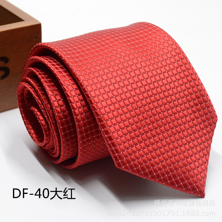 Picture of Tie business formal men's tie polyester yarn Arrow 8cm business tie