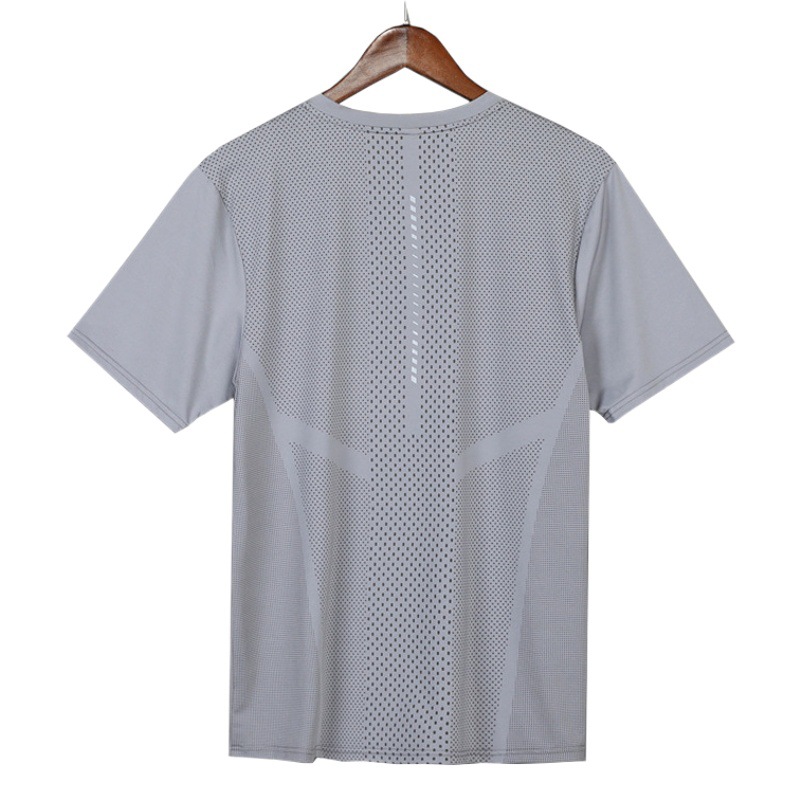 Cross-border Short-sleeved Polo Shirt Quick-drying Clothes Men's Sports Leisure Running T-shirt Basketball Training Clothes Ice Silk Top
