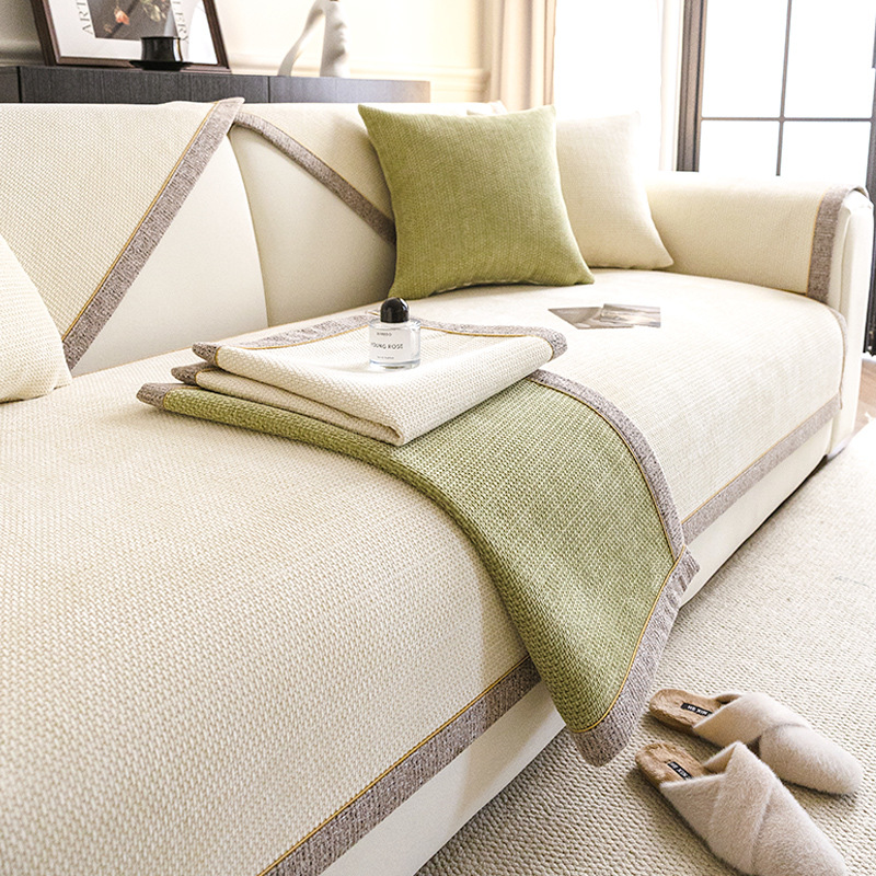 Comfortable Chenille Sofa Cushion for All Seasons 2024 New Non-Slip Cushion Leather Sofa Cover Full Cover Cloth Towel