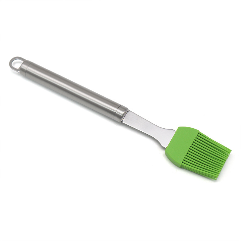 Picture of Stainless Steel Handle Silicone Sweep Brush High Temperature Resistant Barbecue Brush DIY Cake Tools Silicone Barbecue Oil Brush
