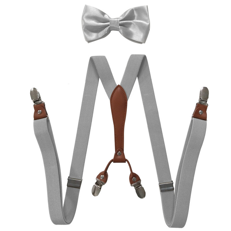 Picture of Cross-Border Supply 2.5cm Adult 4-Clip Elastic Suspenders Unisex Elastic Suspenders Set