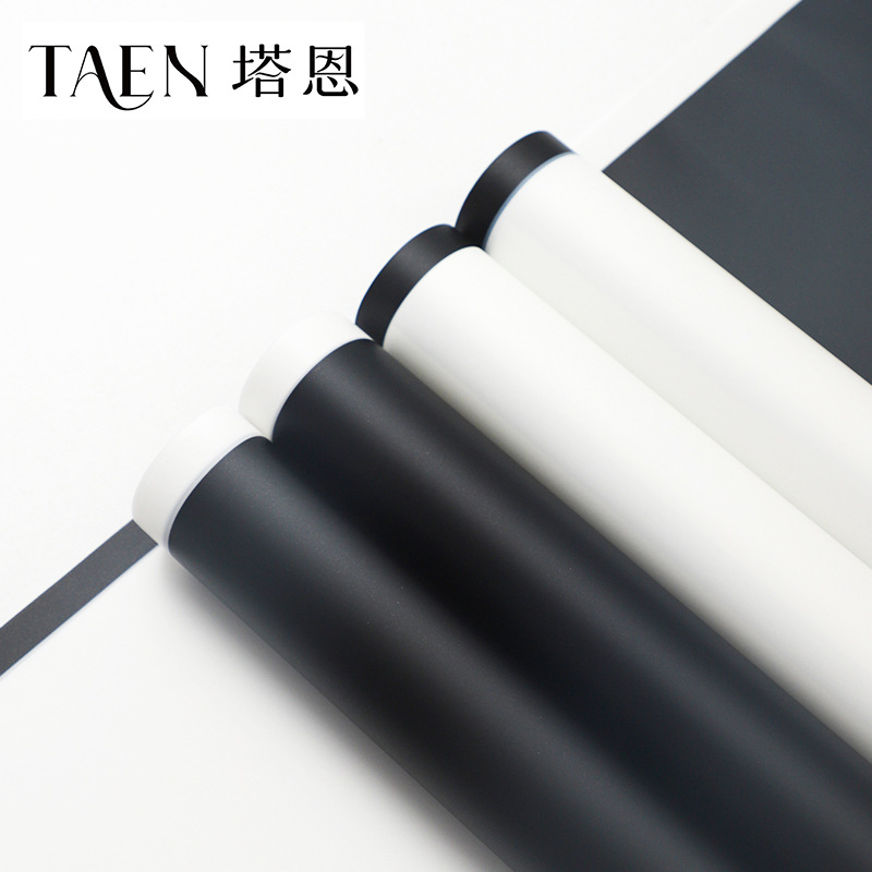 Black and White Aristocratic Matte Pearlescent Film Flower Wrapping Paper Rose Bouquet Waterproof Flower Wrapping Paper DIY Floral Material