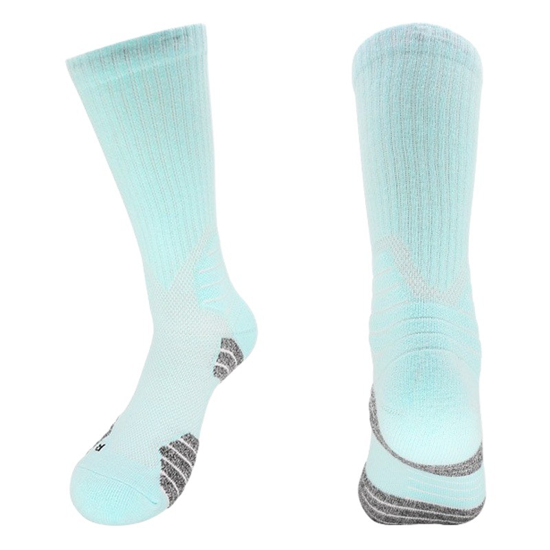 Autumn and Winter Practical Basketball Socks Men's Mid-Calf Socks Thickeneded Towel Bottom Non-Slip High-Top Socks Sweat-Absorbent Breathable Sports Socks