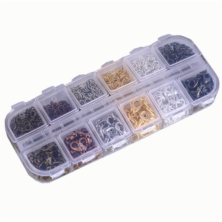 Picture of 7 * 12mm lobster buckle open ring DIY jewelry accessories 6-color combination Amazon hot sale