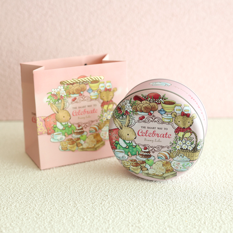 Picture of Factory direct ins marble medium cookies candy round tinplate box packaging box candy box
