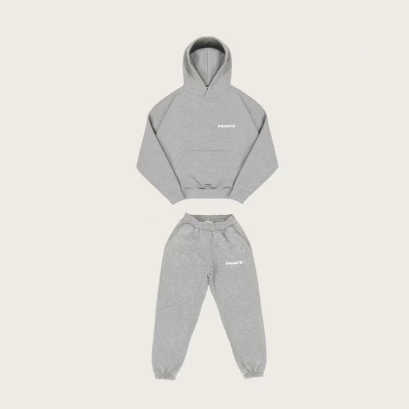 European and American New Spring and Autumn Sweatshirt Sports Suit for Women, Trendy and Youthful Fashion Casual Two-Piece Vintage Embossed Set