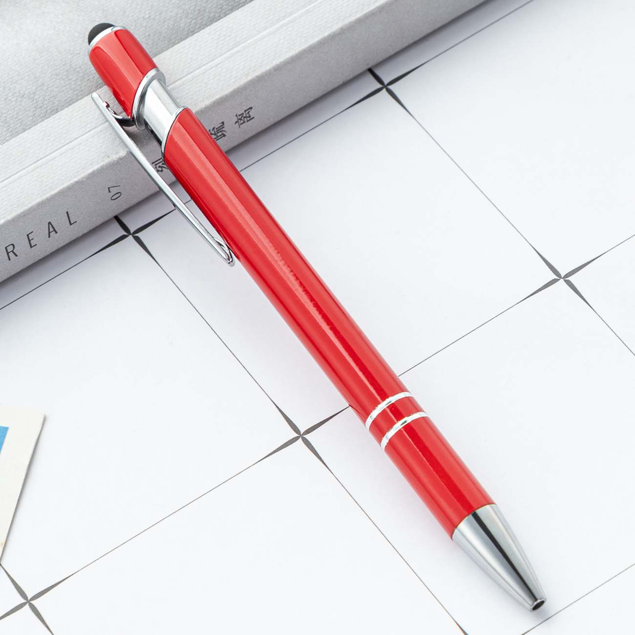 Picture of Spot wholesale touch screen capacitance Pen Press Metal Ballpoint Pen advertising pen printing logo creative beauty pen manufacturers