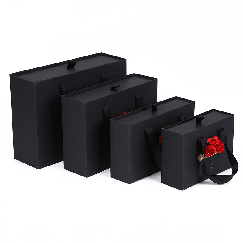 Spot black drawer lipstick portable gift box creative fresh drawer stick flower gift box