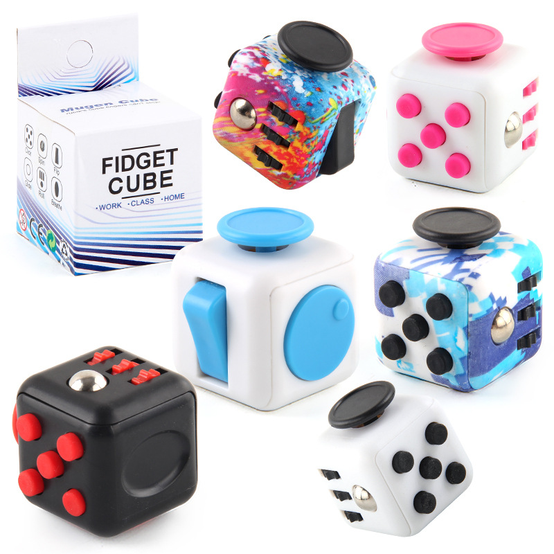 Picture of Cross-border New Strange Toy Decompression Rubik's Cube Vent Decompression Dice Press 6-sided Finger Rubik's Cube Source Factory